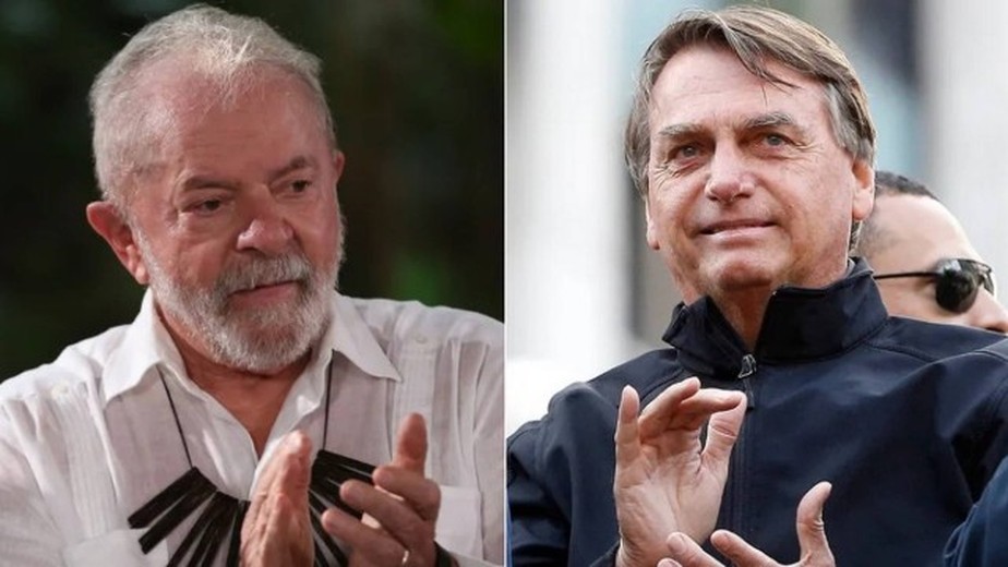 Os candidatos à Presidência Luiz Inácio Lula da Silva (PT) e Jair Bolsonaro (PL)