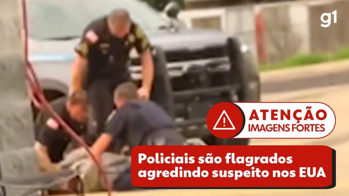 VÍDEO: Policiais nos Estados Unidos são flagrados socando e chutando homem no chão