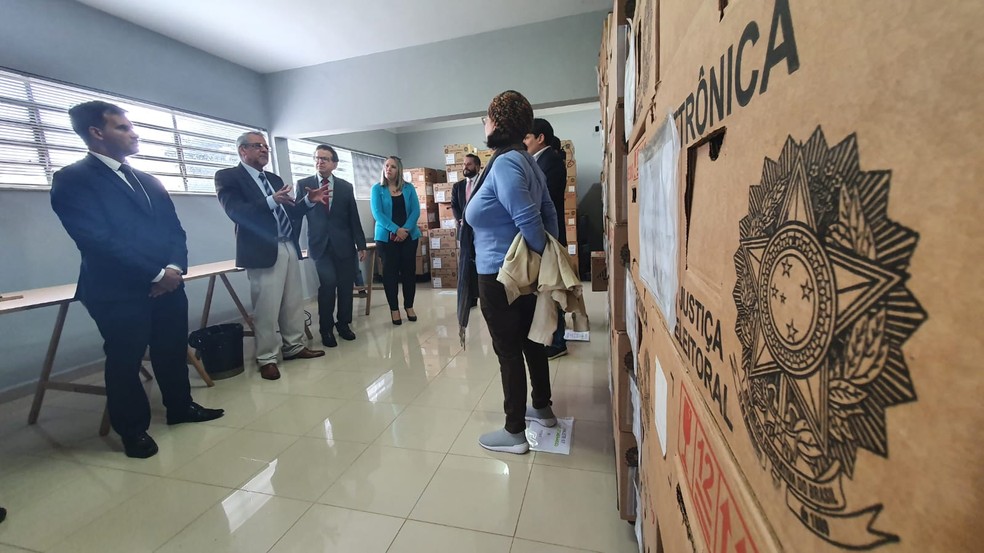 Auditoria das urnas eletrônicas foi realizada na 101ª Zona Eleitoral de Presidente Prudente (SP)  — Foto: Bárbara Munhoz/g1