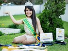 Mini Miss Brasil deixa hospital e sonha com concurso mundial