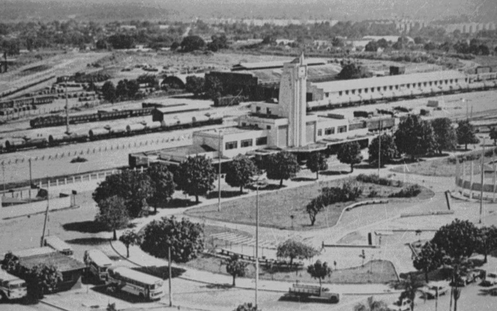 Inaugurada em 1950, Estação Ferroviária de Goiânia  opera até a década de 1980 — Foto: Fotografia Histórica/ Cedoc TV Anhanguera