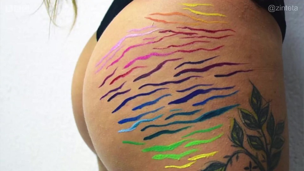 Cinta Tort Cartró transforma estrias em arte (Foto: Divulgação)