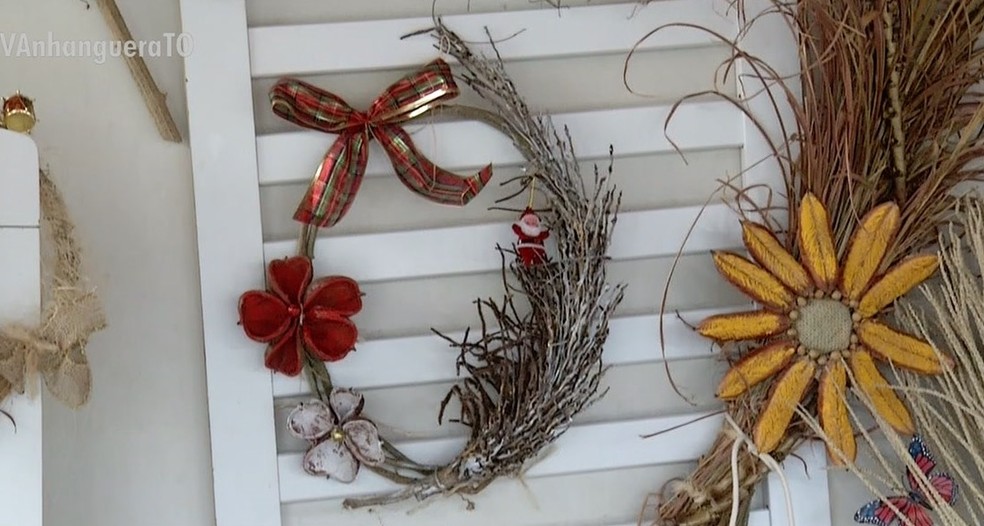 Artesã faz decoração de Natal usando materiais encontrados na natureza |  Tocantins | G1