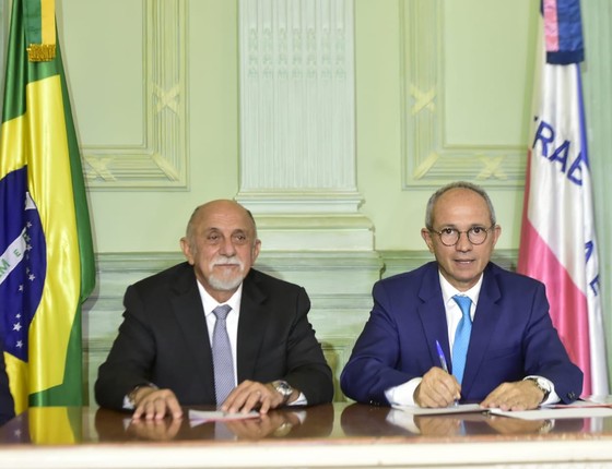 Os governadores Simão Jatene, do Pará (E), e Paulo Hartung, do Espírito Santo (D). (Foto: Reprodução)