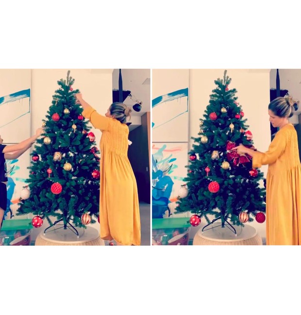 Ingrid Guimarães compartilha processo de montagem de árvore de Natal: 