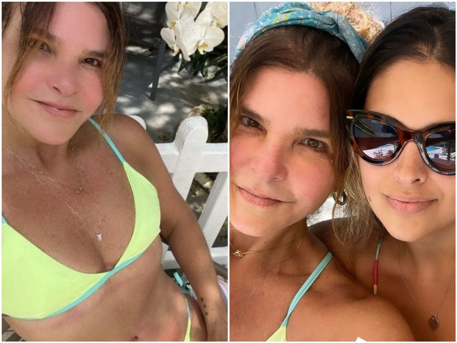 Cristiana Oliveira renova bronzeado na companhia da filha mais velha, Rafaella (Foto: Reprodução/Instagram)