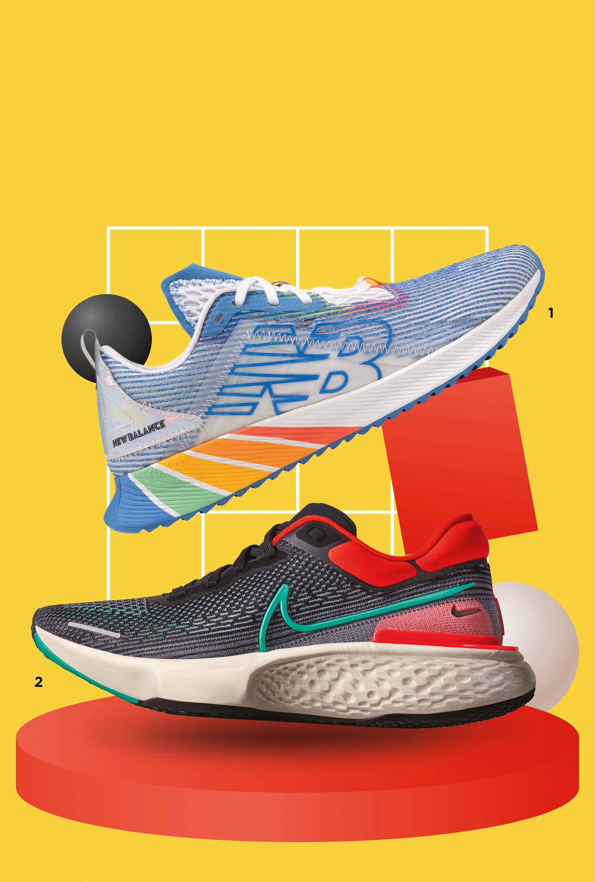 Modo aventura 1. New Balance Echolucent PRIDE preço sob consulta | 2. Nike ZoomX Invincible Run preço sob consulta (Foto: divulgação)