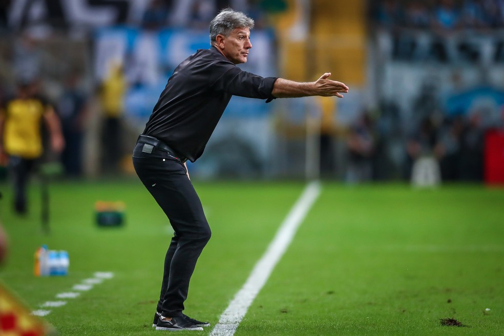 Renato Portaluppi em jogo do Grêmio contra o ABC — Foto: Lucas Uebel/Grêmio