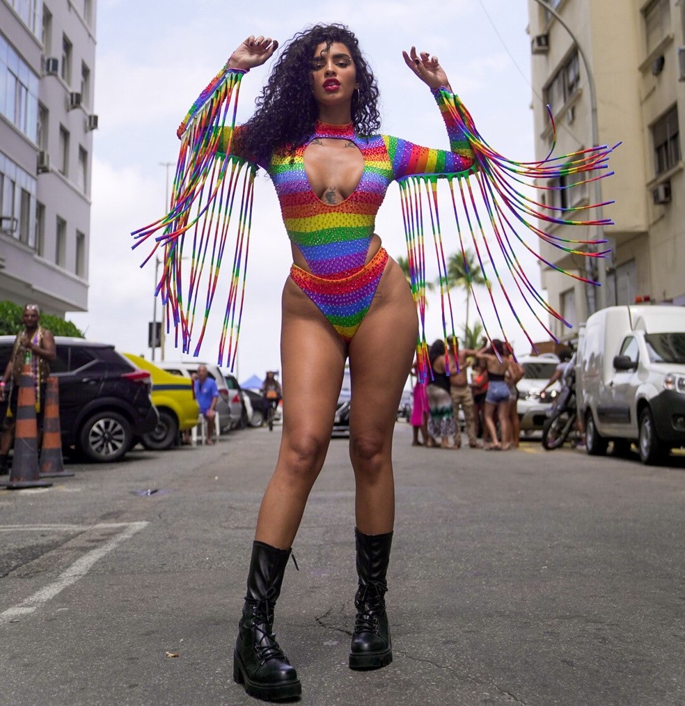 MC Bianca, atração da Parada LGBTQIAP+ — Foto: Sthepanie Rodrigues/g1