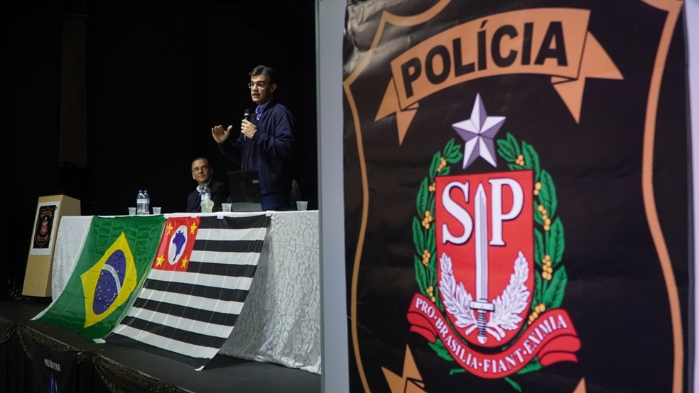 O governador Rodrigo Garcia (PSDB) durante evento da Polícia de São Paulo. — Foto: Divulgação/GESP