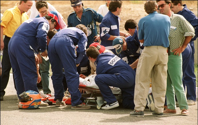 Martin Donnelly, acidente F1 1990 (Foto: AFP)
