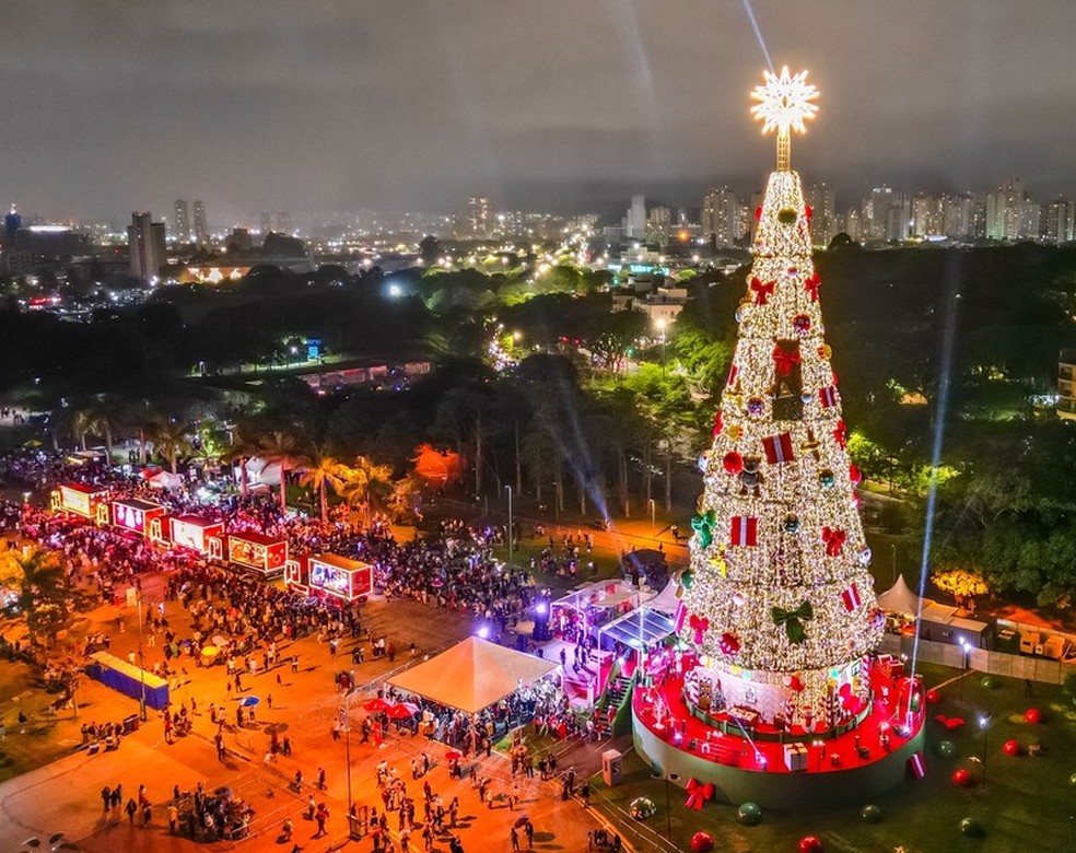 Árvore de Natal com 52 m de altura e espaço interativo deixa o Ibirapuera e  é inaugurada no Parque Villa-Lobos | São Paulo | G1