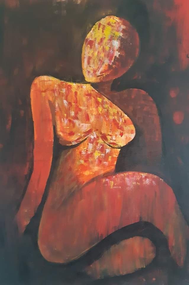Desenho de Jewel, expressando seus sentimentos de mulher traficada e explorada sexualmente (Foto: Arquivo pessoal)