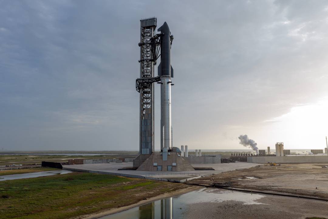 Starship, nave mais poderosa do mundo, em foto divulgada em 16 de julho de 2026