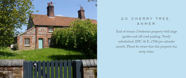 O anúncio da propriedade vizinha à casa de Kate Middleton e do príncipe Harry (Foto: Reprodução)