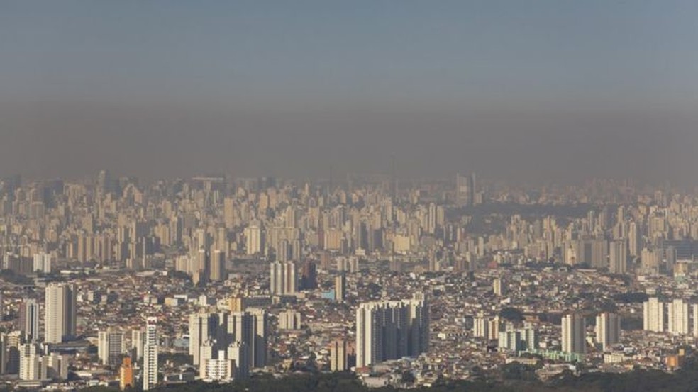 Foto de São Paulo feita em 2012, quando a cidade registrou sua maior sequência de dias seguidos sem chuva  (Foto: Getty Images)