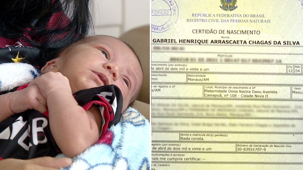 Gabriel Henrique Arrascaeta tem 26 dias — Foto: ge