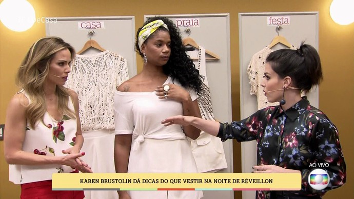 Karen dá dicas do que vestir na noite de réveillon (Foto: TV Globo)