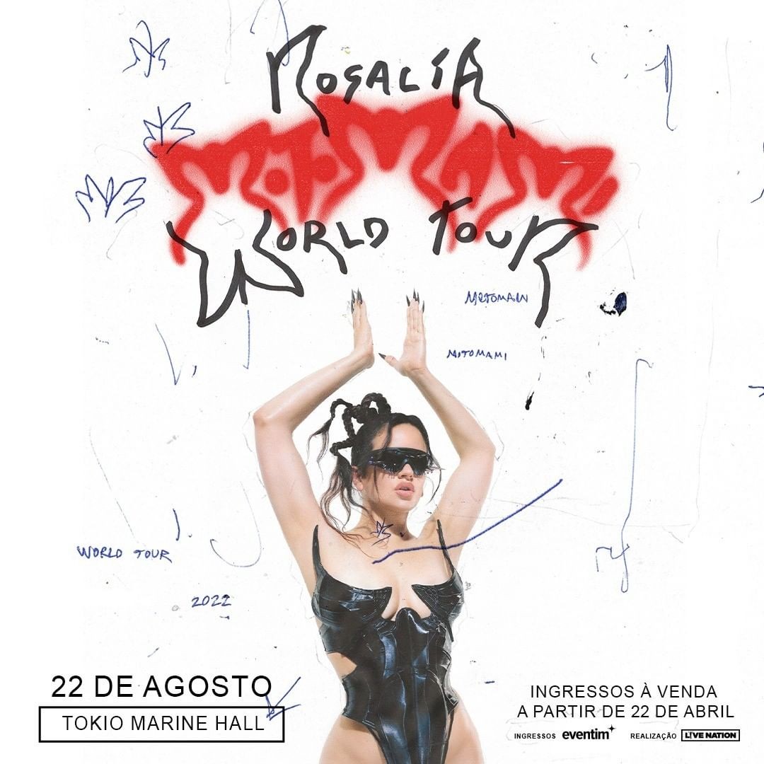 Rosalía confirma show único no Brasil em agosto