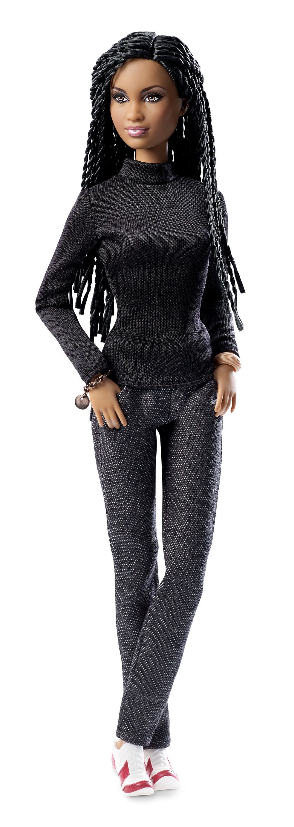 Barbie inspirada em Ava DuVernay, fundadora de um movimento para promover oportunidades e recursos para cineastas sub-representados. — Foto: Divulgação/Mattel