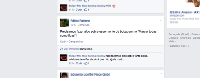 Membros da comunidade de tradu??o comentam sobre erro no link das notifica??es (Foto: Reprodu??o/Facebook)