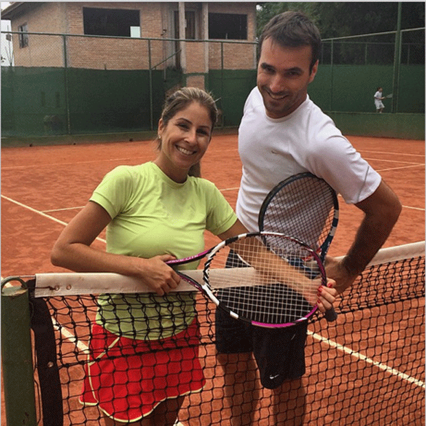 Patricia e o matido Guilherme após o jogos (Foto: Reprodução - Instagram)