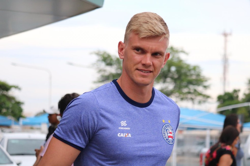 Desembarque do Bahia em Teresina — Foto: Stephanie Pacheco/GloboEsporte.com