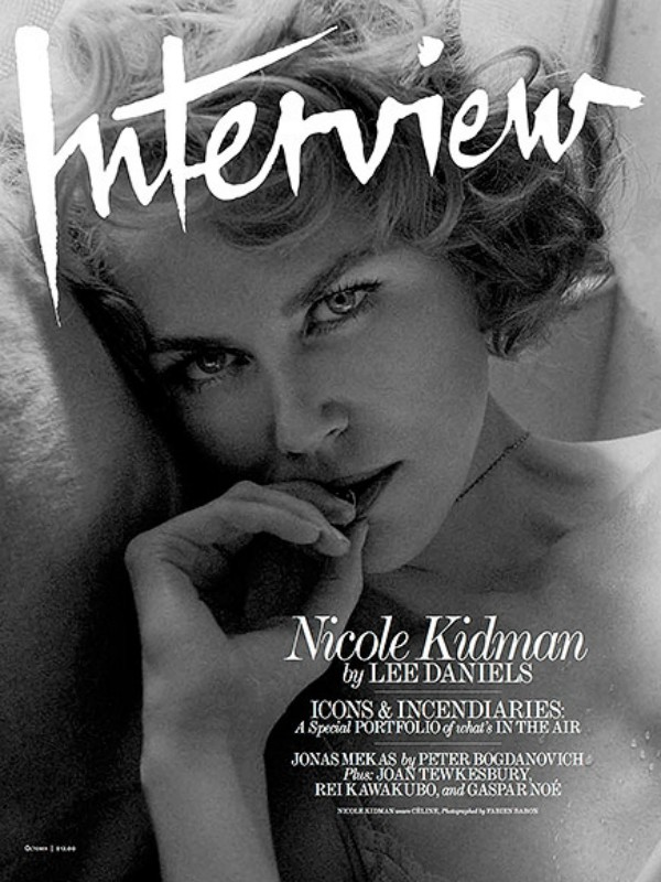 A capa da edição d eoutubro da revista Interview, com Nicole Kidman (Foto: Reprodução/Interview Magazine)