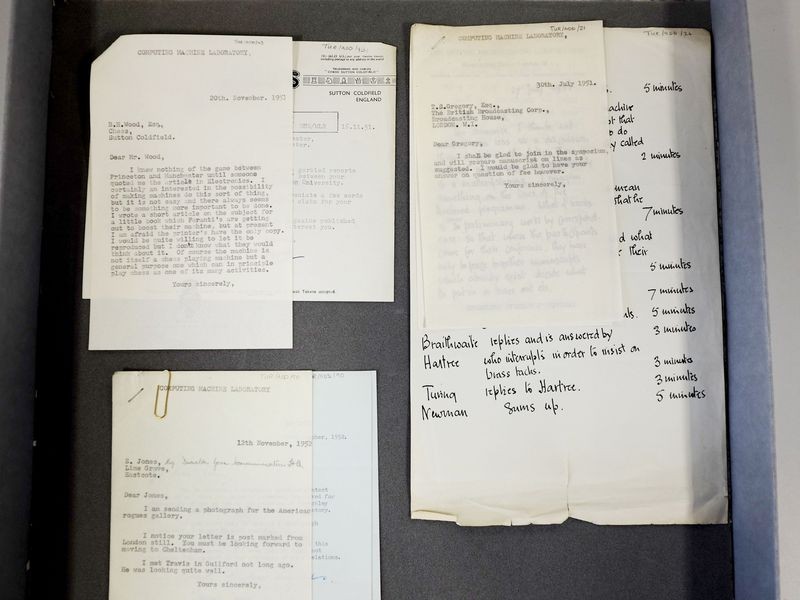 Cartas de Alan Turing (Foto: Universidade de Manchester)