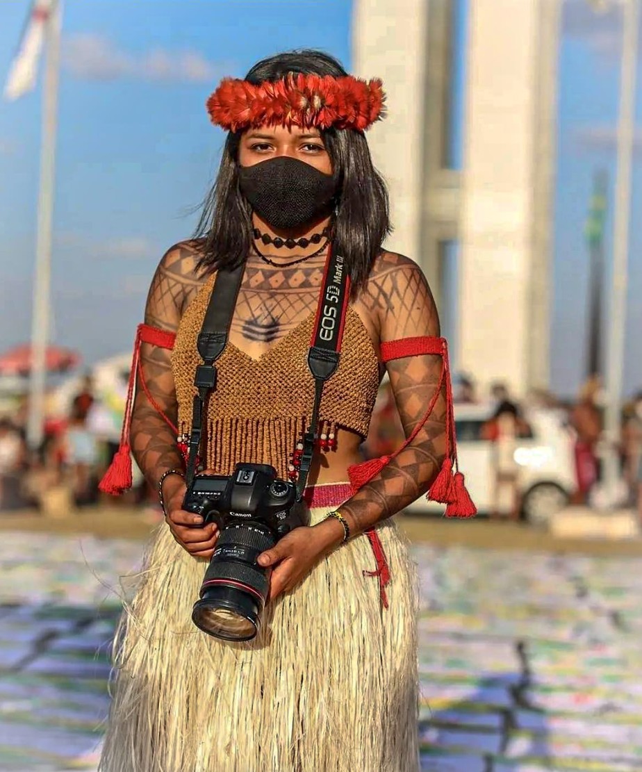 A jovem liderança e ativista indígena Beka Saw Munduruku