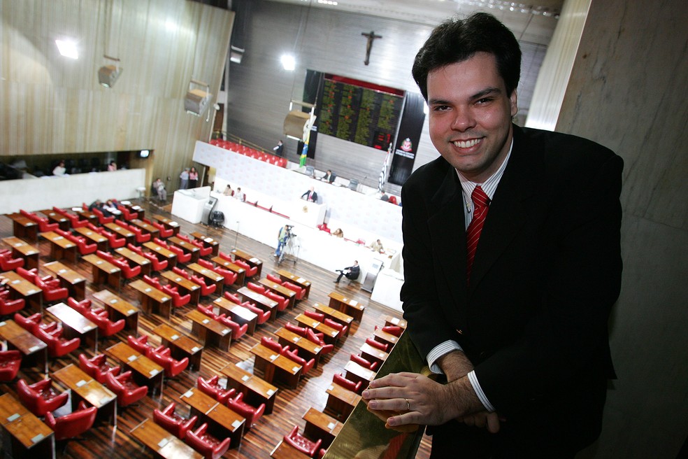 Bruno Covas na Assembleia Legislativa de São Paulo em foto de maio de 2006. — Foto: Sebastião Moreira/Estadão Conteúdo