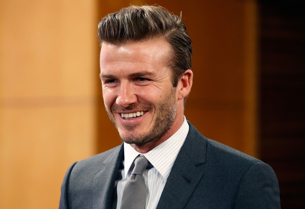 David Beckham em lançamento de seu perfume (Foto: Getty Images)