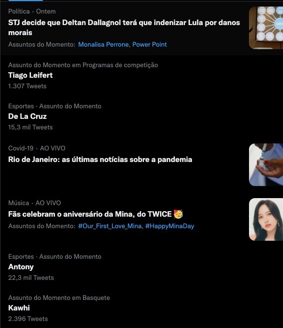 "Tiago Leifert" é um dos assuntos mais comentados do Twitter (Foto: Reprodução / Twitter)