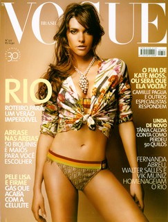 Até a atual apresentadora Fernanda Lima foi protagonista em seus anos como modelo (essa edição é de 2005)  