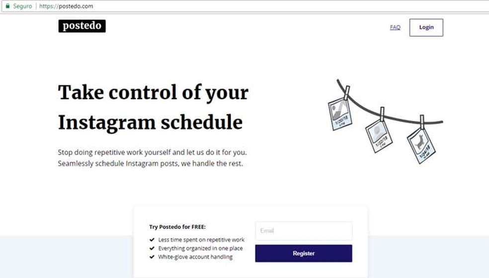 Acesse o site Postedo (Foto: Reprodução/ Taysa Coelho)
