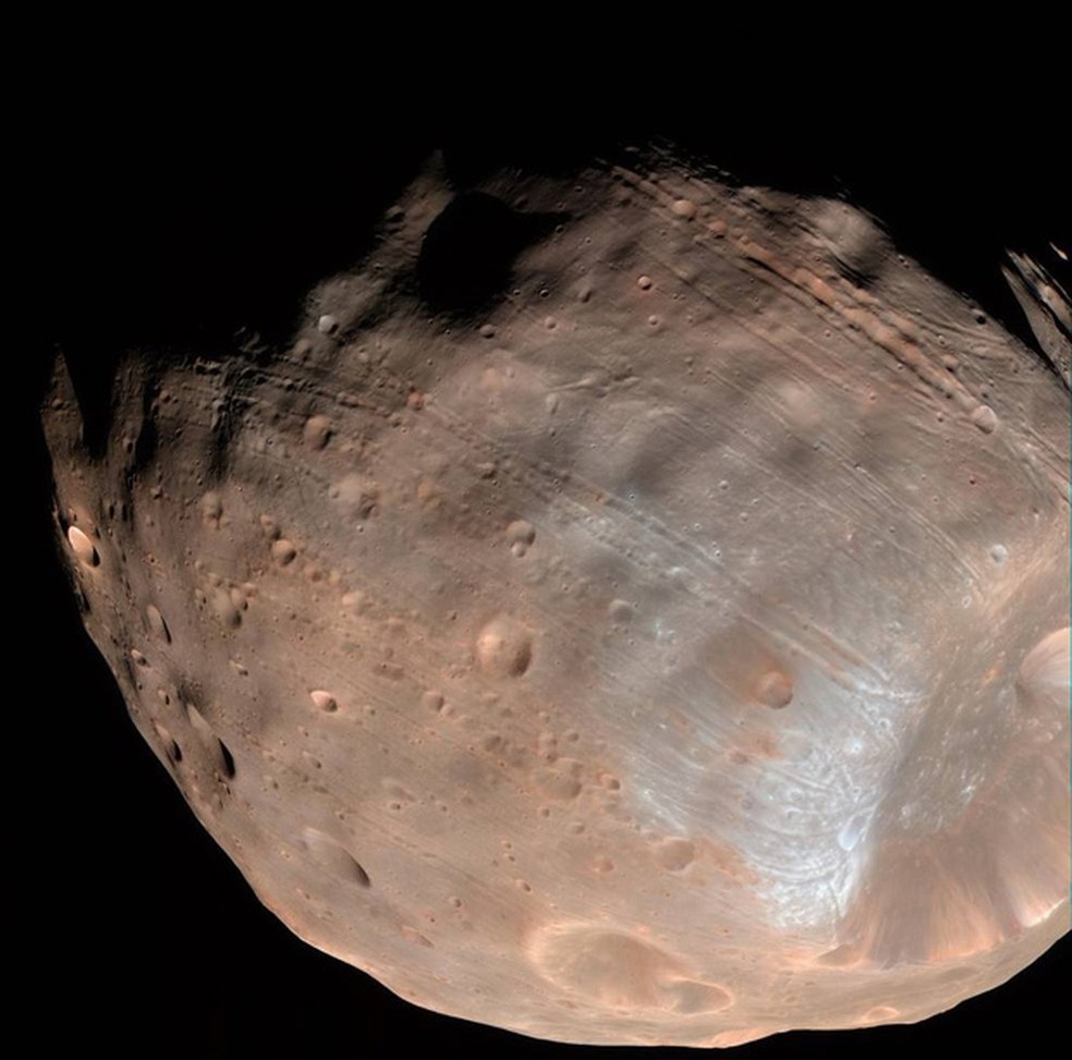  Fobos, uma das duas luas de Marte (Foto: NASA/JPL-Caltech/University of Arizona)