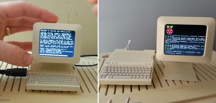 Réplica do Apple IIc, de 1984, usa Raspberry Pi e Linux para funcionar (Foto: Divulgação/Charles Mangin)