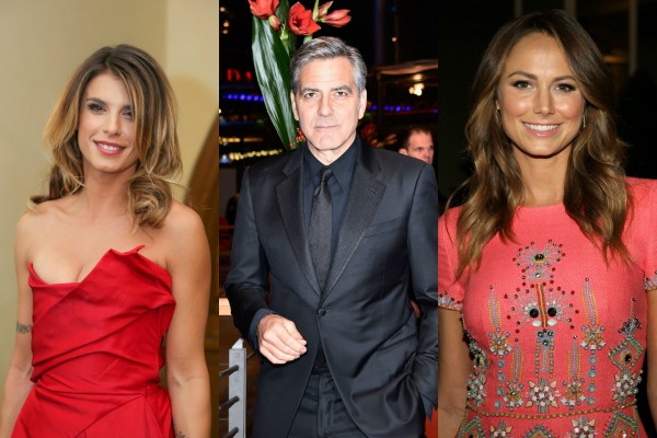 Elisabetta Canalis, George Clooney e Stacy Keibler (Foto: Getty Images)