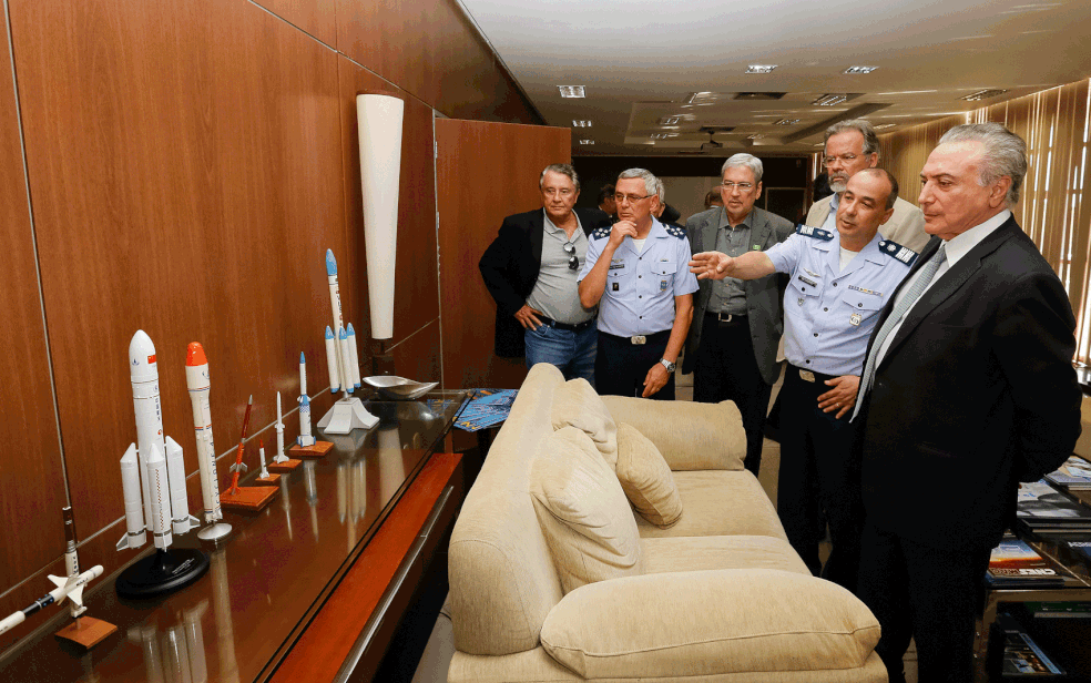 O presidente Michel Temer durante visita ao centro de lançamento de Alcântara (Foto: Marcos Corrêa / PR)