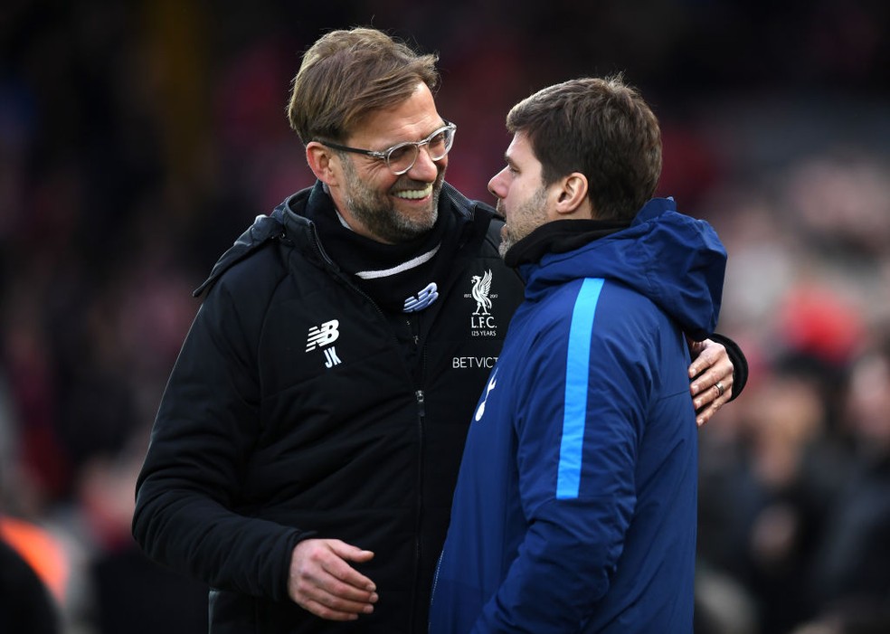 Klopp e Pochettino decidiram a Liga dos CampeÃµes sem ganharem tÃ­tulos e com mais de 4 anos de trabalho â Foto: Getty Images