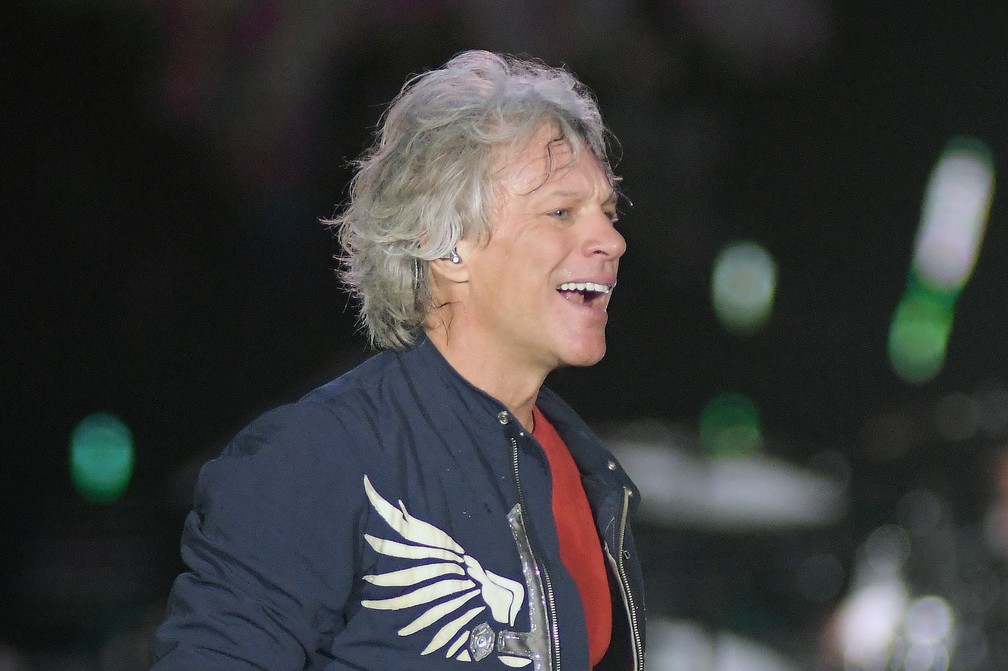 Jon Bon Jovi comanda show no Rock in Rio 2019, quando a banda encerrou o primeiro dos dois finais de semana do festival — Foto: Alexandre Durão/G1