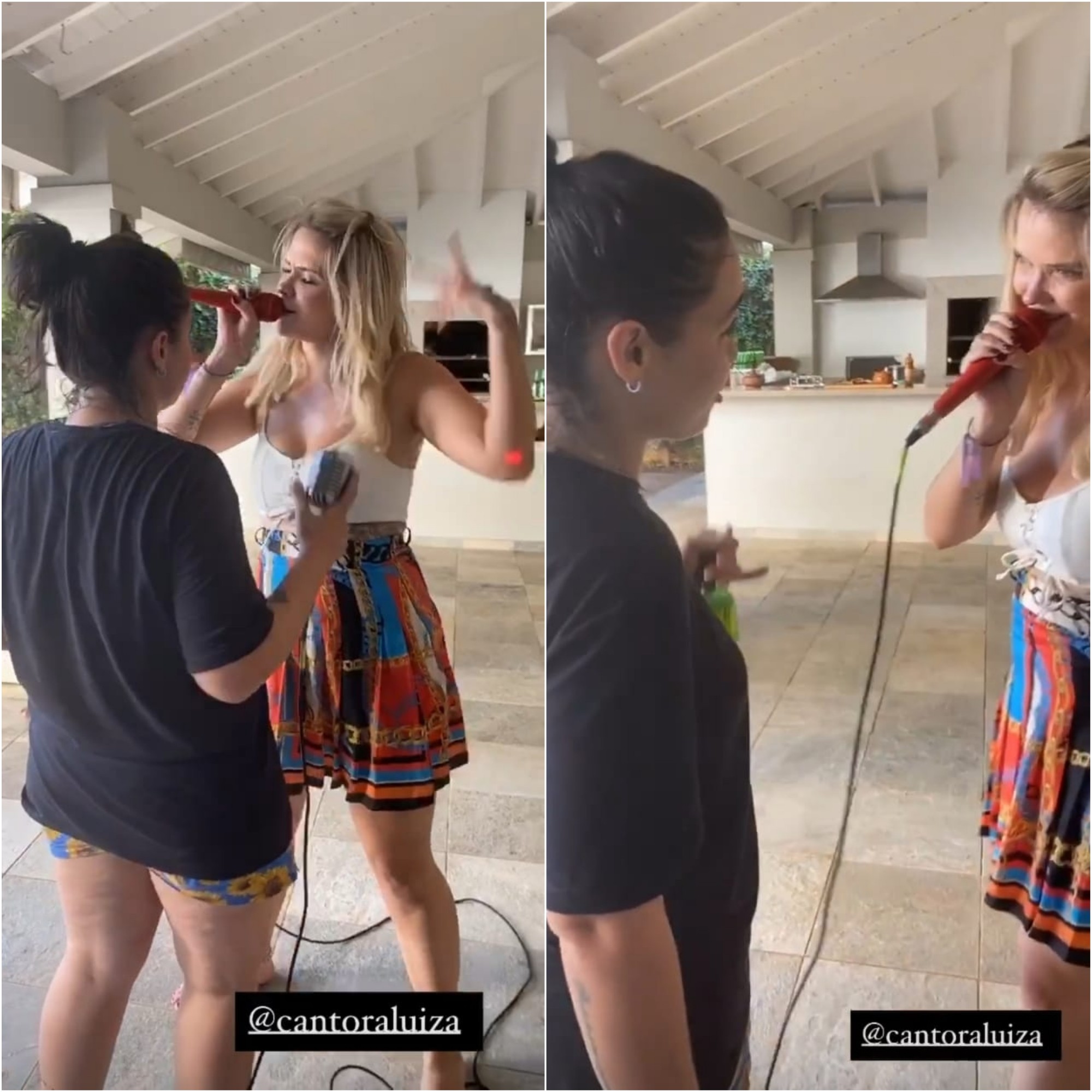 Em vídeo, Marcela Mc Gowan canta com a namorada, a cantora Luiza (Foto: Reprodução/Instagram)