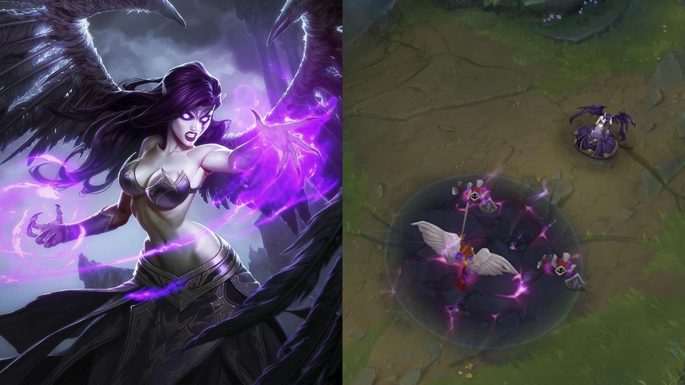 Morgana é capaz de causar dano em área em League of Legends (Foto: Reprodução/Murilo Molina)