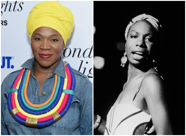 A premiada cantora India.Arie lembra um bocado outra grande intérprete norte-americana, a musa Nina Simone (1933-2003), inclusive no jeito de se vestir. (Foto: Getty Images)