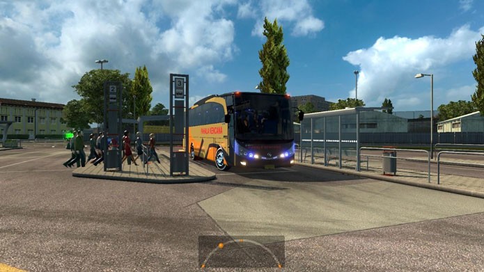 Com o mod de passageiros é possível transportar pessoas no jogo (Foto: Reprodução/ETS2World)