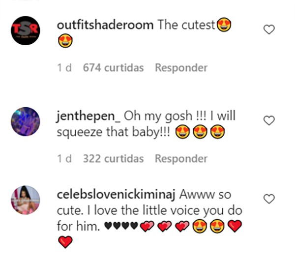 Fãs reagem ao vídeo do filho de Nicki Minaj (Foto: Reprodução / Instagram)