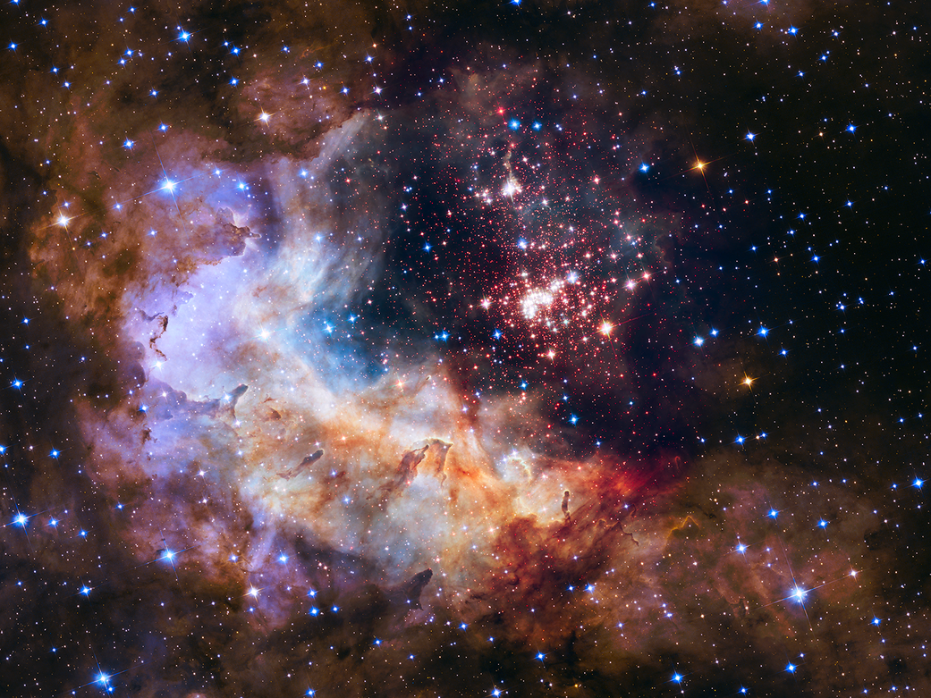 Bonitinho, mas ordinário: imagem do telescópio Hubble mostra um universo espetacular, mas não lá muito inteligente  (Foto: NASA)