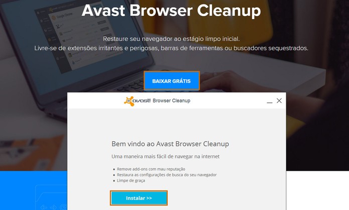 Baixe e instale o Avast Browser Cleanup no computador (Foto: Reprodução/Barbara Mannara)