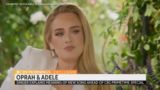 Adele fala sobre nova música em entrevista a Oprah (Foto: Reprodução/CBS)