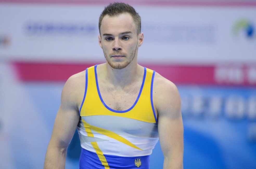 Oleg Verniaiev, campeão olímpico pela Ucrânia, se revolta com os bombardeios — Foto: NurPhoto/Getty Images
